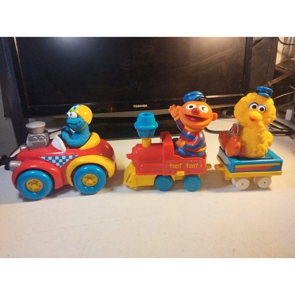 Vintage 1990's Tyco Sesame Street Vehicle Lot Of 3